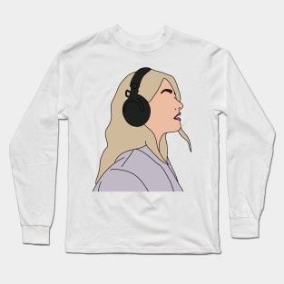 GIRL WITH HEADPHONES Long Sleeve T-Shirt